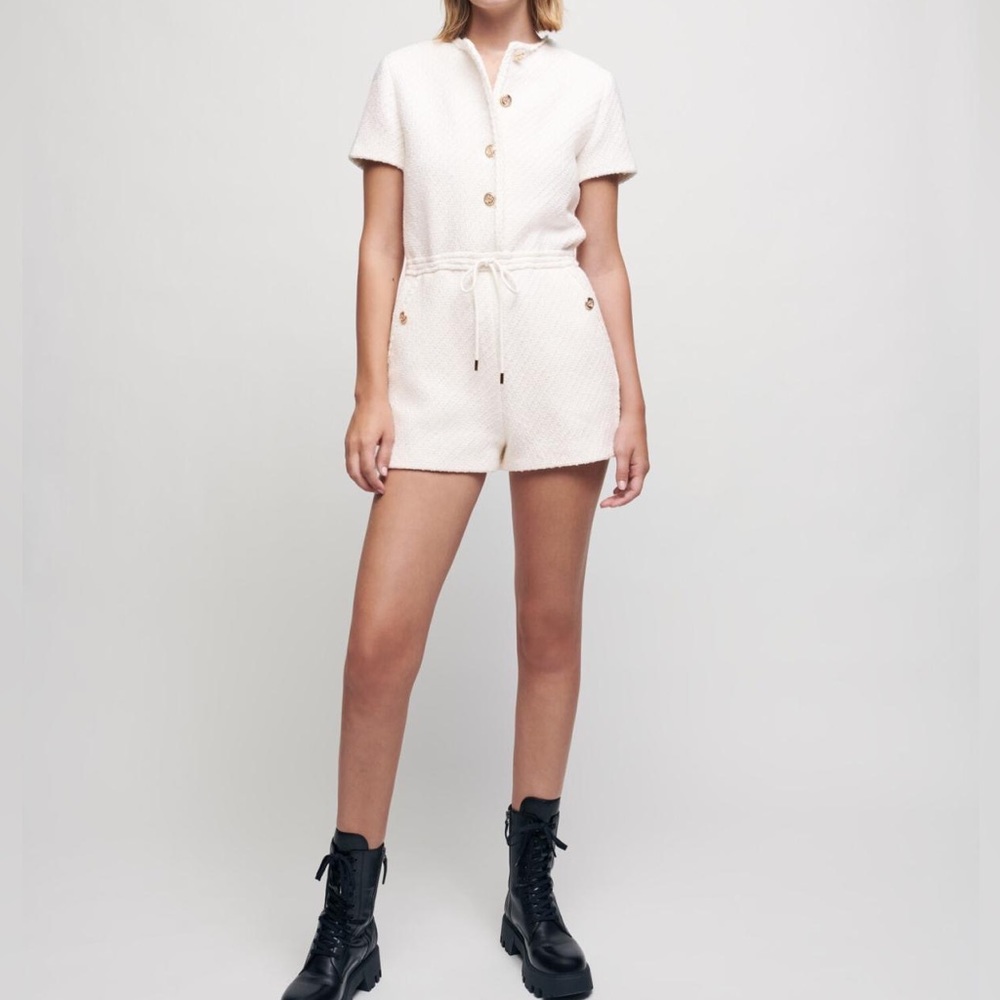 Maje Tweed Romper